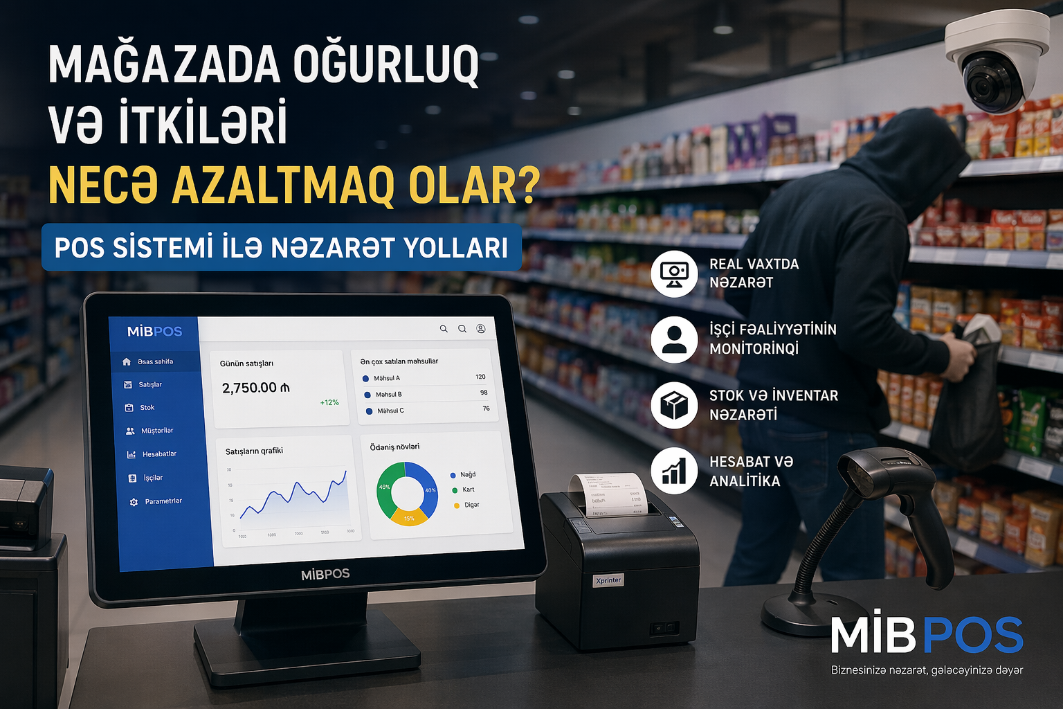 Mağazada oğurluq və itkiləri necə azaltmaq olar? POS sistemi ilə nəzarət yolları